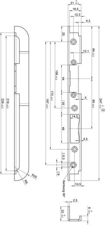 Produktbild effeff Winkelschliessbleche für Türöffner (Türgriff)
