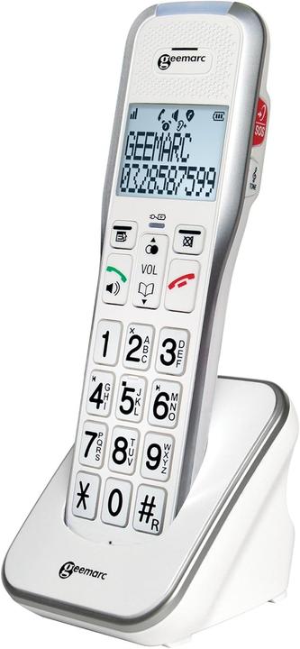 Actual product image Geemarc AMPLIDECT 595-2 PHOTO Cordless telephone for seniors Answering machine, photo buttons Illuminated