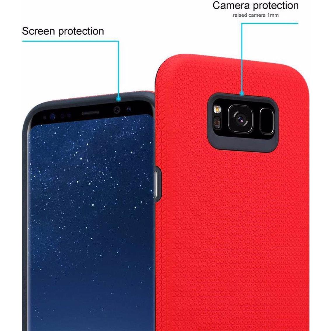 Thumbnail - Cadorabo Hybrid Triangle Cover (Samsung Galaxy S8+), Smartphone Hülle, Rot