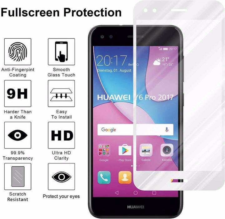 Immagine prodotto Cadorabo Vetro di protezione del display a schermo intero (1 Pezzo/i, Huawei Y6 Pro (2017))