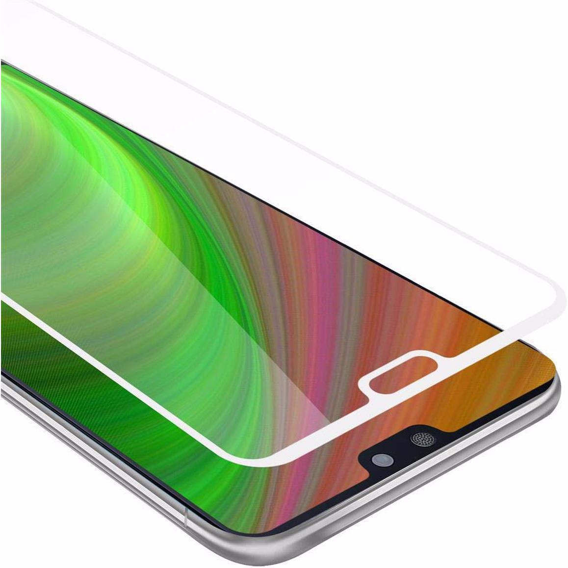 Cadorabo Vollbild Displayschutzglas (1 Stück, Cubot P20), Smartphone Schutzfolie, Weiss