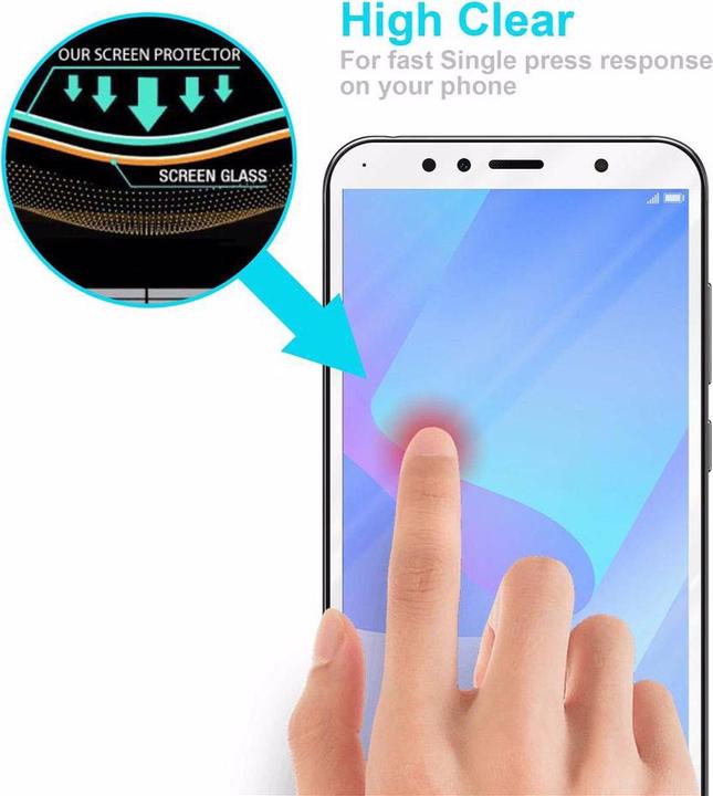 Produktbild Cadorabo Vollbild Displayschutzglas (1 Stück, Huawei Y6 Prime (2018))