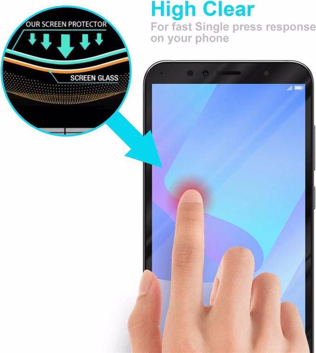 Immagine prodotto Cadorabo Vetro di protezione del display a schermo intero (1 Pezzo/i, Huawei Y6 Prime (2018))