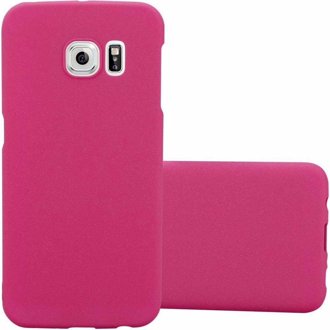 Cadorabo Hard Cover Frosty Cover (Samsung Galaxy S6 Edge), Smartphone Hülle, Pink