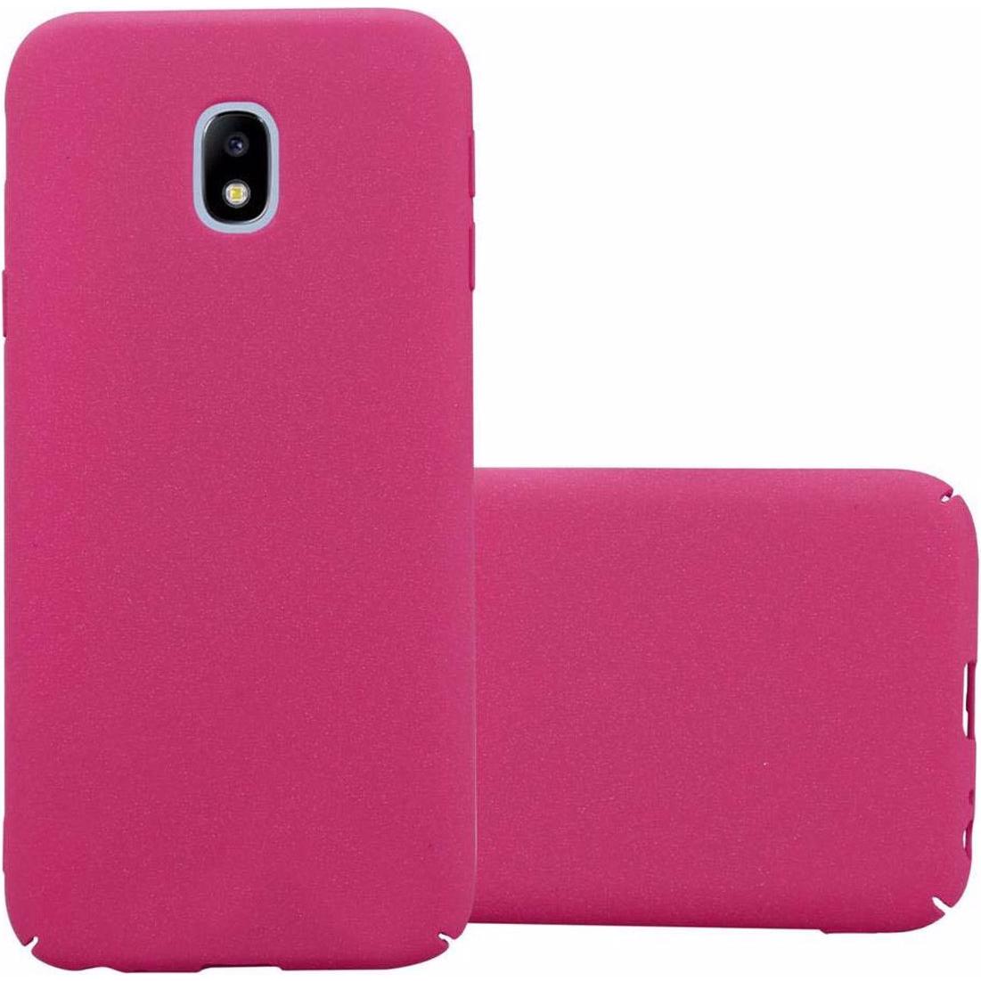 Cadorabo Hard Cover Frosty Cover (Samsung Galaxy J7 2017), Smartphone Hülle, Pink