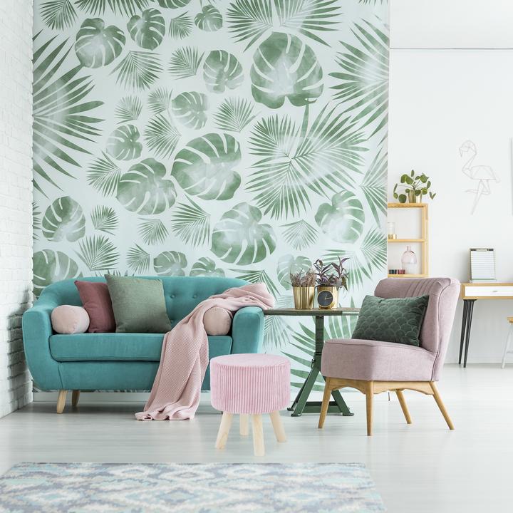 Image du produit Relaxdays Pouf coiffeuse, pieds en bois