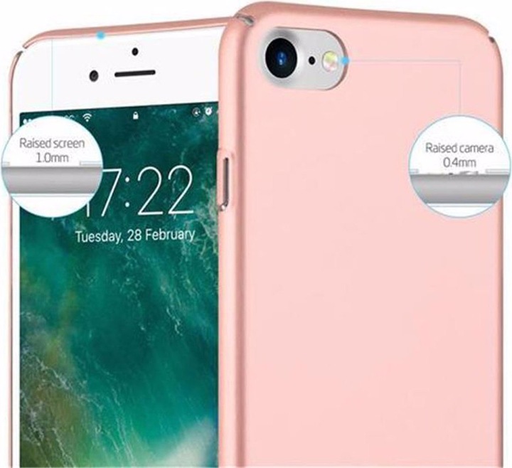 Actual product image Cadorabo Hard Cover Matt Metal Cover (Apple iPhone 7, Apple iPhone SE (2nd Gen))