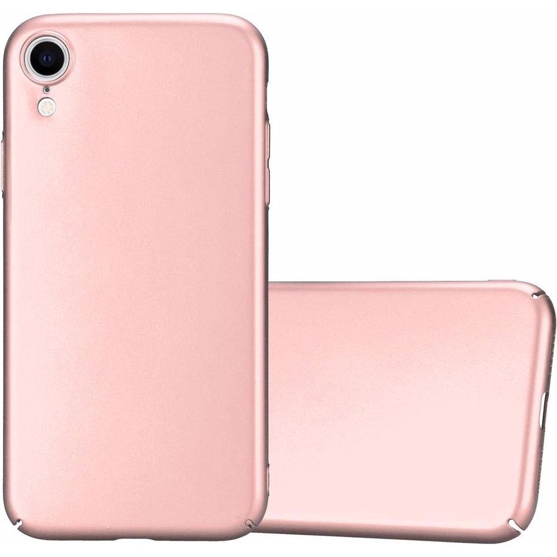 Cadorabo Hard Cover Matt Metall Cover (Apple iPhone XR), Smartphone Hülle, Rosa
