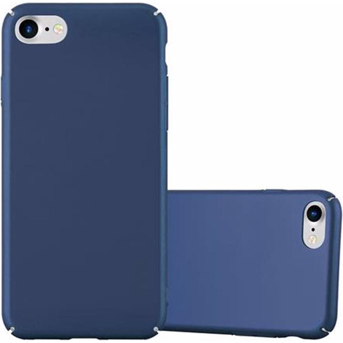 Cadorabo Hard Cover Matt Metall Cover (Apple iPhone SE (2nd Gen), Apple iPhone 7), Smartphone Hülle, Blau