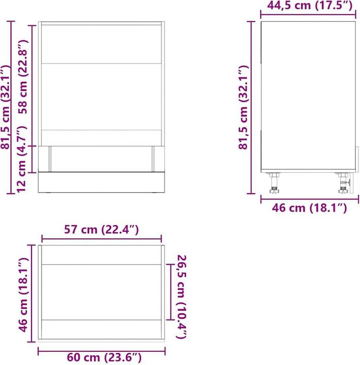 Immagine prodotto vidaXL Madlene (60 x 57 x 207 cm)