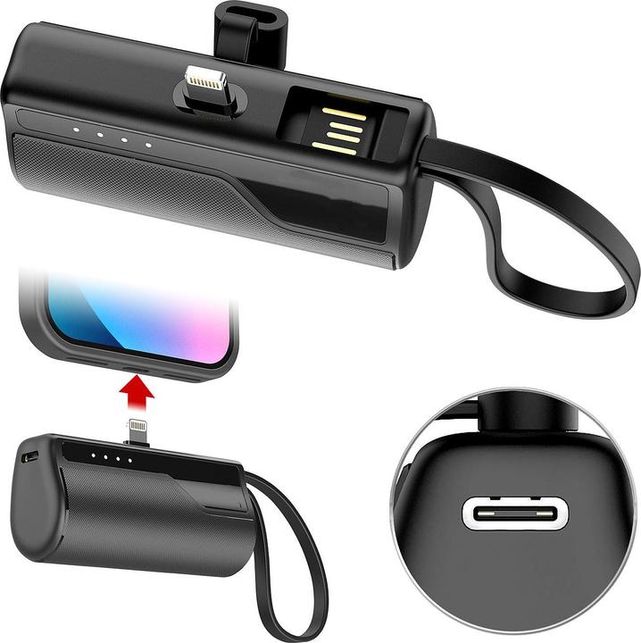 Image du produit Revolt Mini banque d'alimentation pour iPhone et iPad, connecteur 8 broches, 4 500 mAh, 10 watts (4500 mAh, 10 W)
