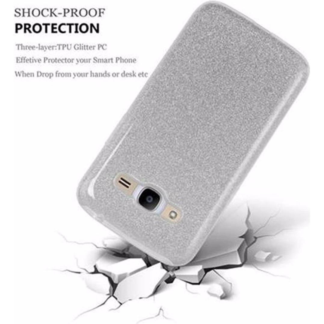 Thumbnail - Cadorabo TPU Glitzer (3-teilig) Cover (Samsung Galaxy J2 2016), Smartphone Hülle, Silber