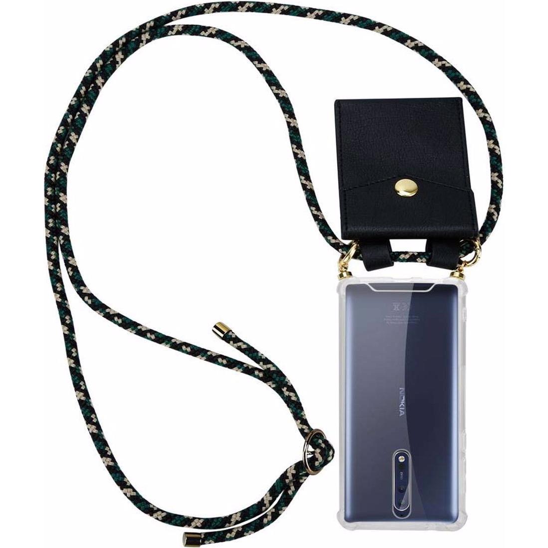 Cadorabo TPU Handy Kette GOLD Cover, Handykette, Braun