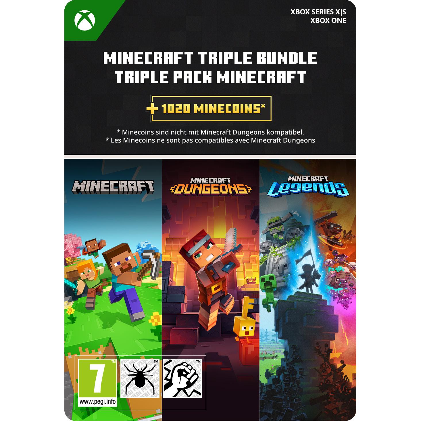 Xbox Minecraft Triple Bundle Xbox Download Code zum Sofortdownload