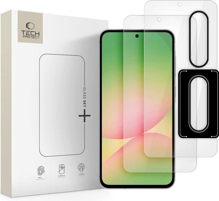 Produktbild Spigen Glass Set+ Tempered Glass for Samsung Galaxy A36 / A56 5G - Transparent (1 Stück, Samsung Galaxy A56, Samsung Galaxy A36)