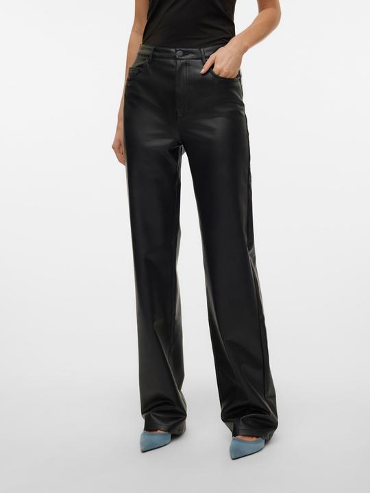 Actual product image Vero Moda VMTESSA Hohe Taille Hose Hose in Lederoptik (29)