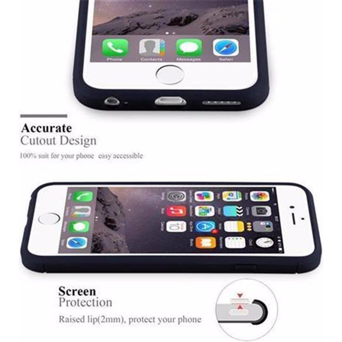 Thumbnail - Cadorabo TPU Ultra Slim carbon edelstahl Kombi Cover (Apple iPhone 6s Plus, Apple iPhone 6 Plus), Smartphone Hülle, Blau