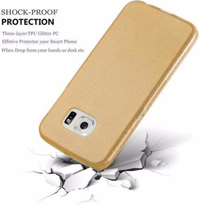Produktbild Cadorabo TPU Glitzer (3-teilig) Cover (Samsung Galaxy S6 Edge)
