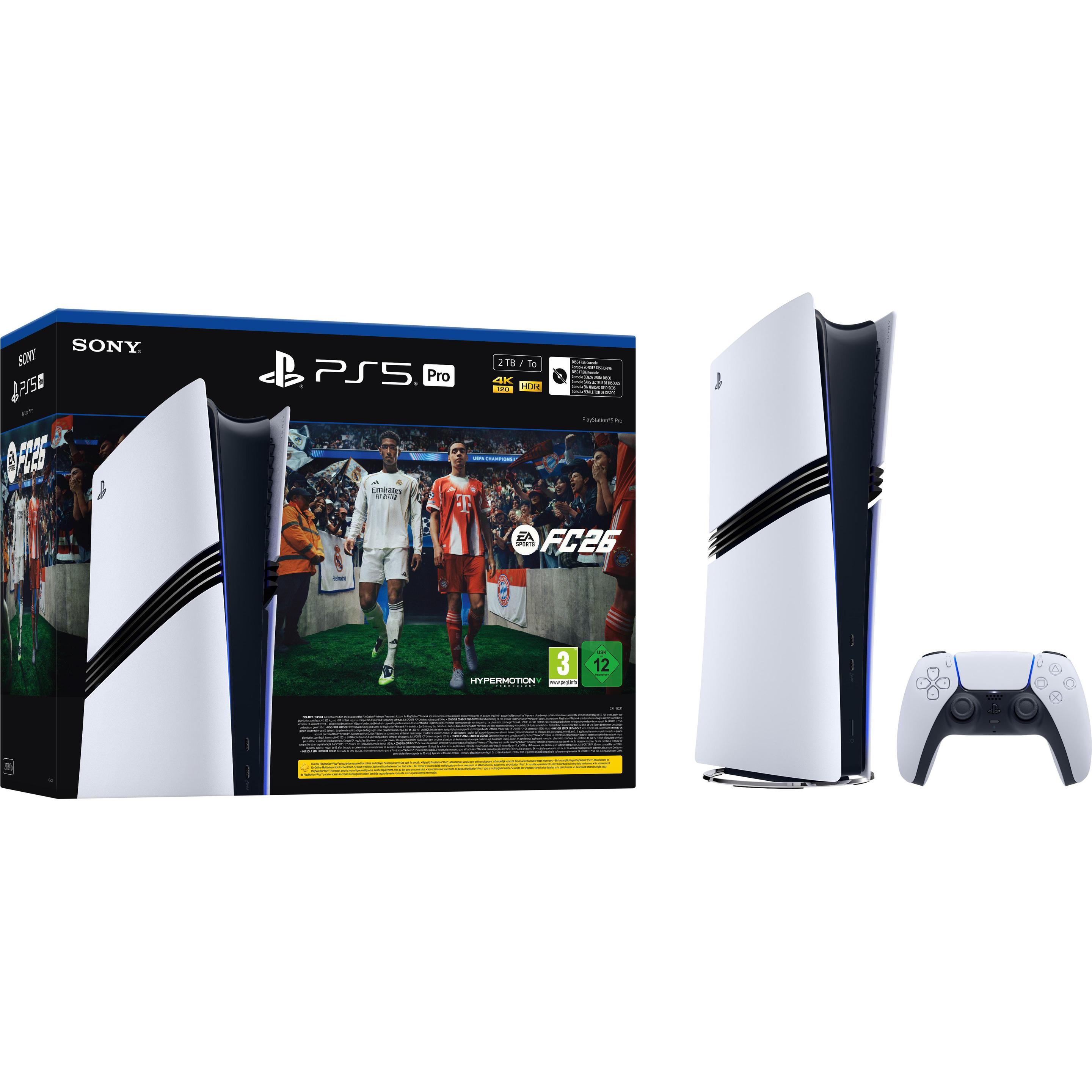 Sony PlayStation5 Pro Edition – EA Sports FC 26, Spielkonsole, Weiss, Schwarz