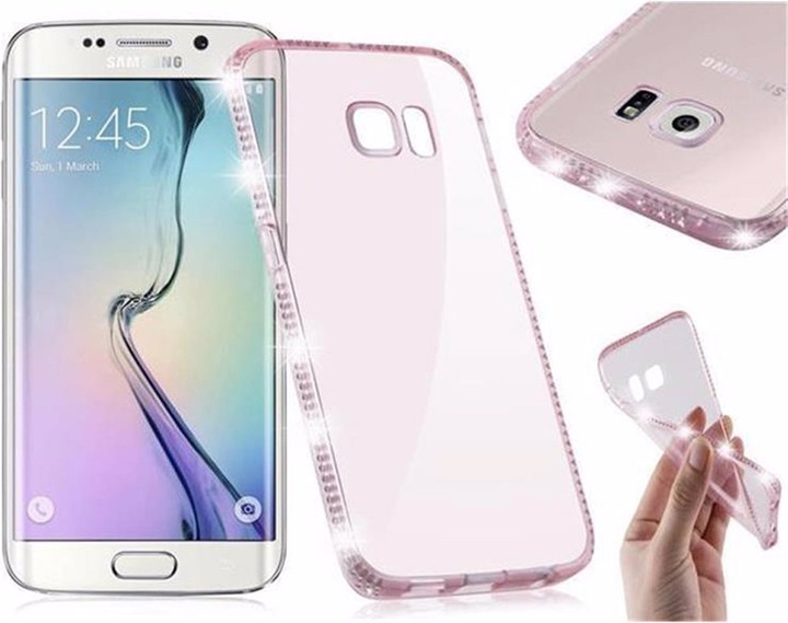 Produktbild Cadorabo TPU Ultra Slim Strass Cover (Samsung Galaxy S6 Edge)