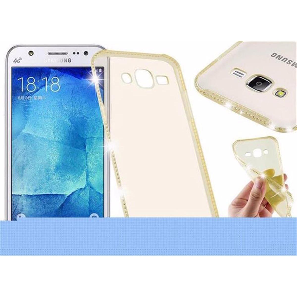 Thumbnail - Cadorabo TPU Ultra Slim Strass Cover (Samsung Galaxy J5), Smartphone Hülle, Gelb