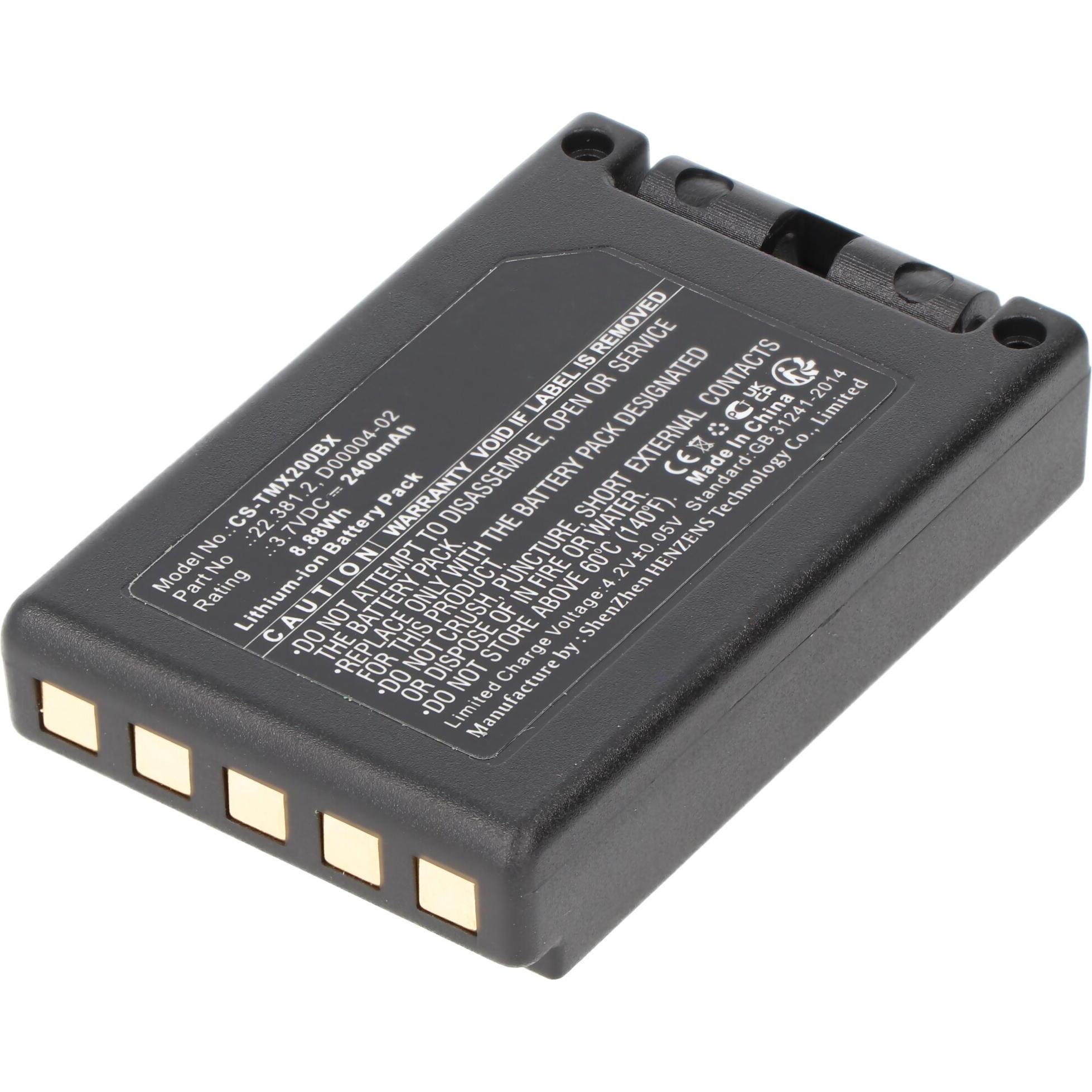 AccuCell Akku ersetzt Teleradio 22.381.2 (3.70 V, 2400 mAh)