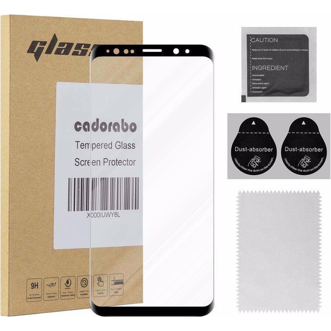 Cadorabo Full Glue Displayschutzglas (1 Stück, Samsung Galaxy S21), Smartphone Schutzfolie, Schwarz