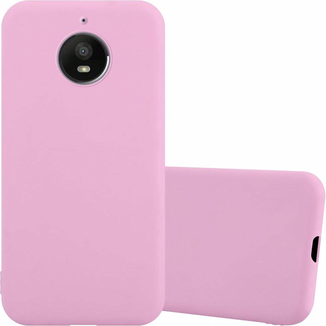 Cadorabo TPU Candy Cover (Motorola Moto E4 Plus), Smartphone Hülle, Rosa