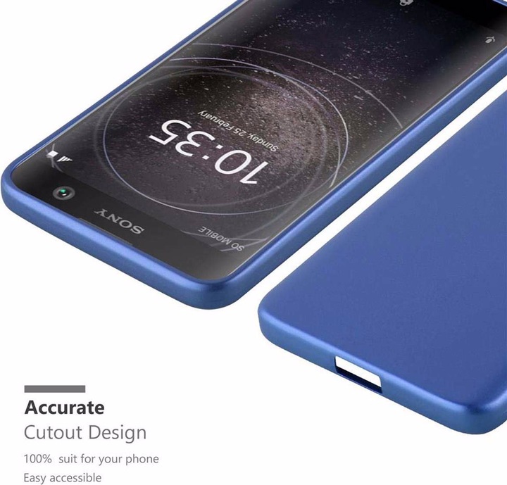 Actual product image Cadorabo TPU Matt Metallic Cover (Sony Xperia XA2)