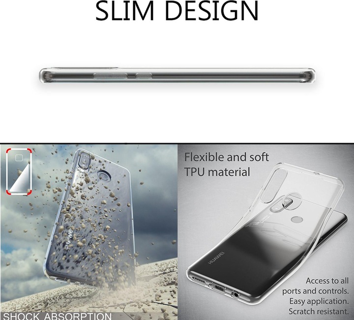 Produktbild Nalia Klar Transparente Silikon Hülle (Huawei P30 Lite)