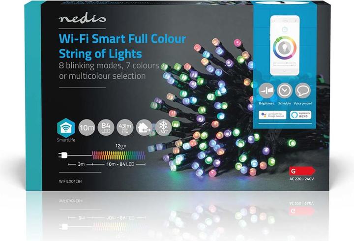 Actual product image Nedis SmartLife Decorative LED | Wi-Fi | RGB | 84 LED's | 10 m | Android™ / IOS (10 m)