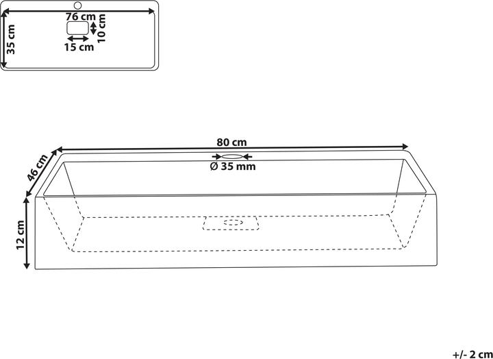Actual product image Beliani Quenko (460 mm, 800 mm)