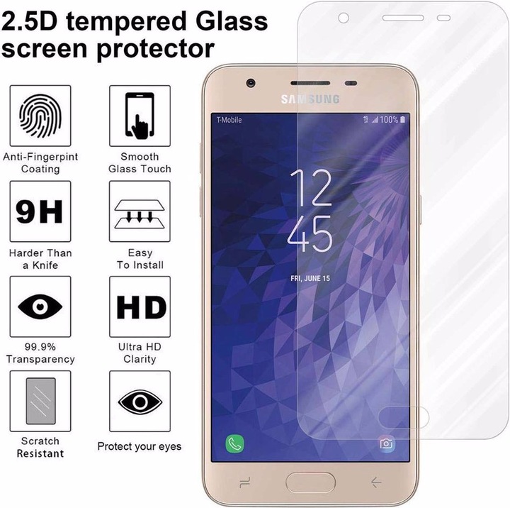 Actual product image Cadorabo Display protection glass (1 Piece, Samsung Galaxy J3 (2018))