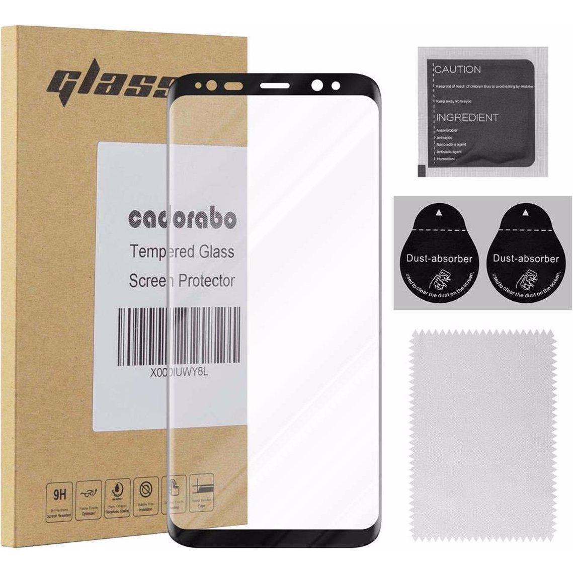 Cadorabo Full Glue Displayschutzglas (1 Stück, Samsung Galaxy S21), Smartphone Schutzfolie, Schwarz