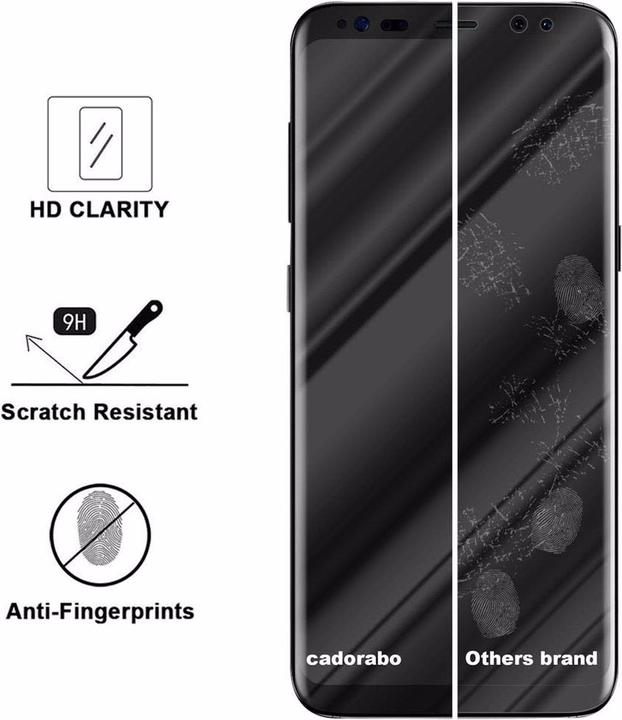 Actual product image Cadorabo Full screen display protection glass (1 pcs., Samsung Galaxy S8+)