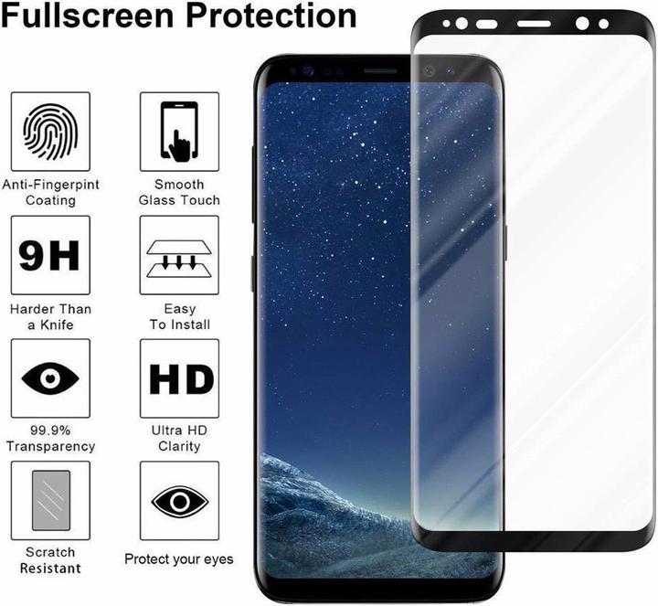 Actual product image Cadorabo Full screen display protection glass (1 pcs., Samsung Galaxy S8+)