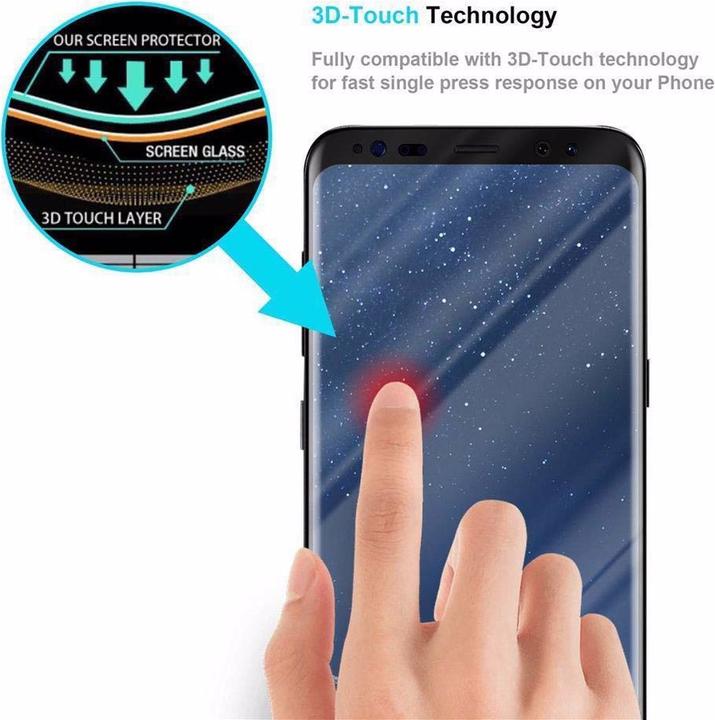 Actual product image Cadorabo Full screen display protection glass (1 pcs., Samsung Galaxy S8+)