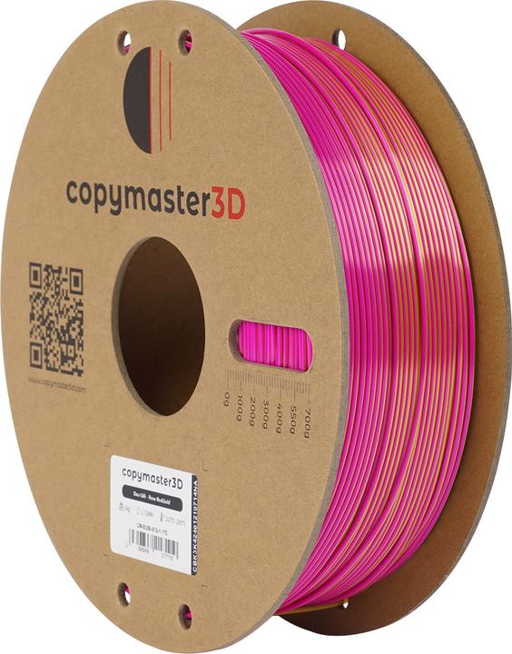 Produktbild Copymaster3D Duo-Silk 3D Printer Filament, 1.75 mm, Pink/Gold (1.75 mm, 1000 g)