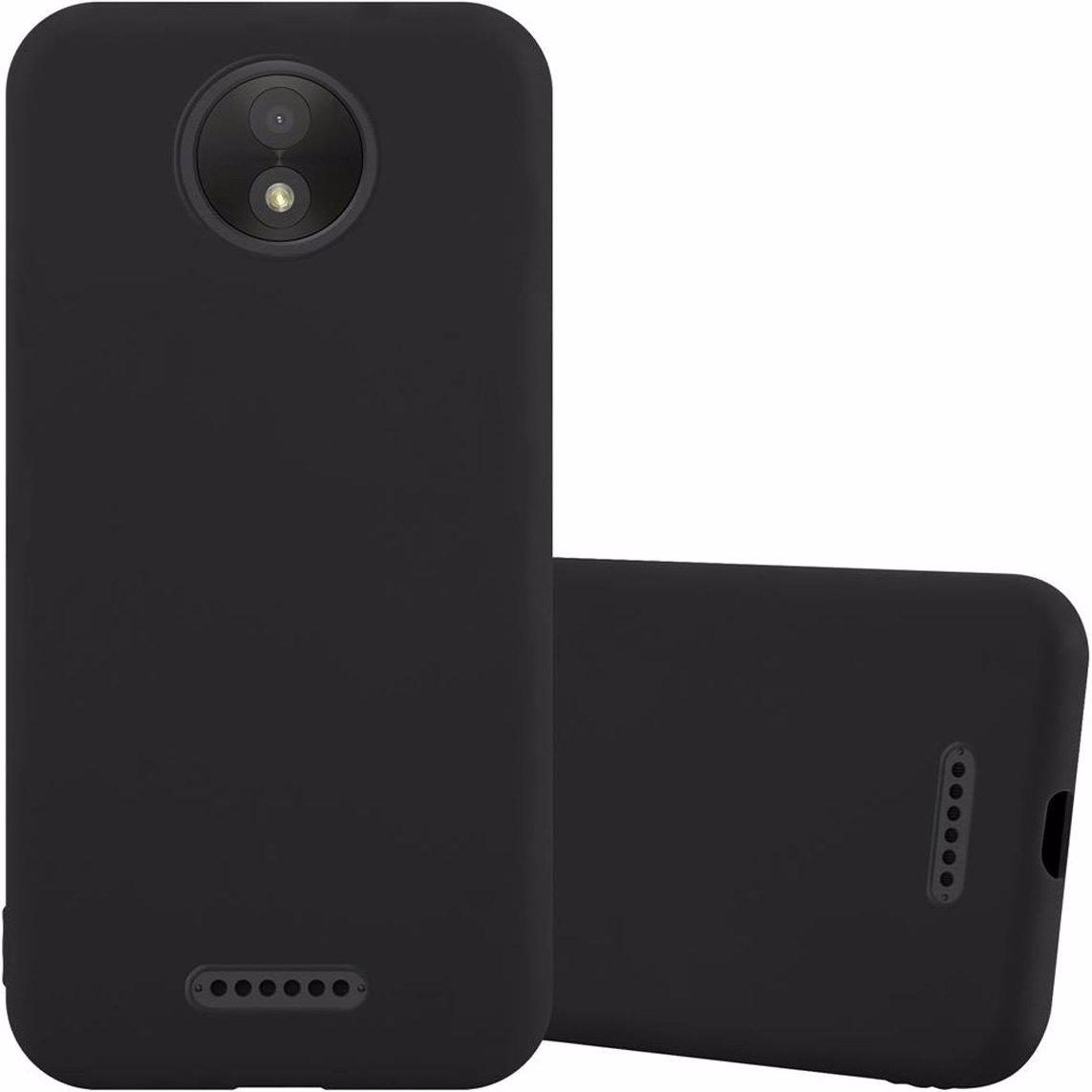 Cadorabo TPU Candy Cover (Motorola Moto C Plus), Smartphone Hülle, Schwarz