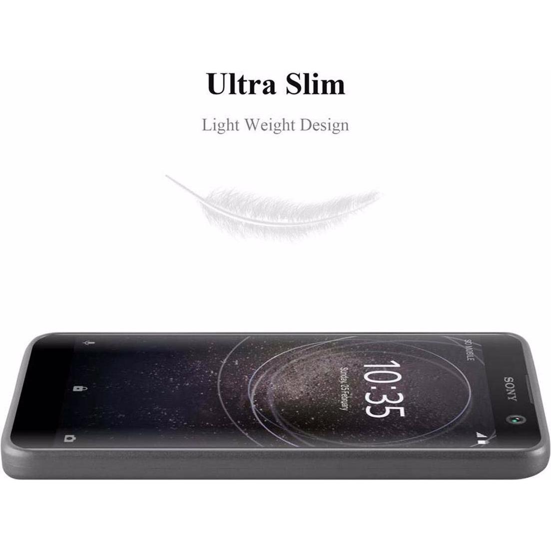 Thumbnail - Cadorabo TPU Matt Metallic Cover (Sony Xperia XA2), Smartphone Hülle, Grau