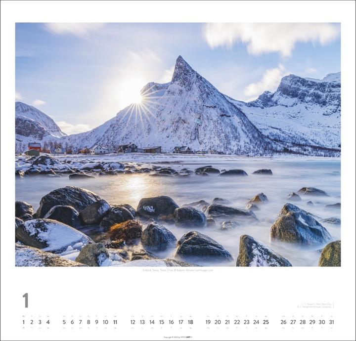 Produktbild Norwegen Kalender 2026 - Im Land der Mitternachtssonne (48 x 46 cm)