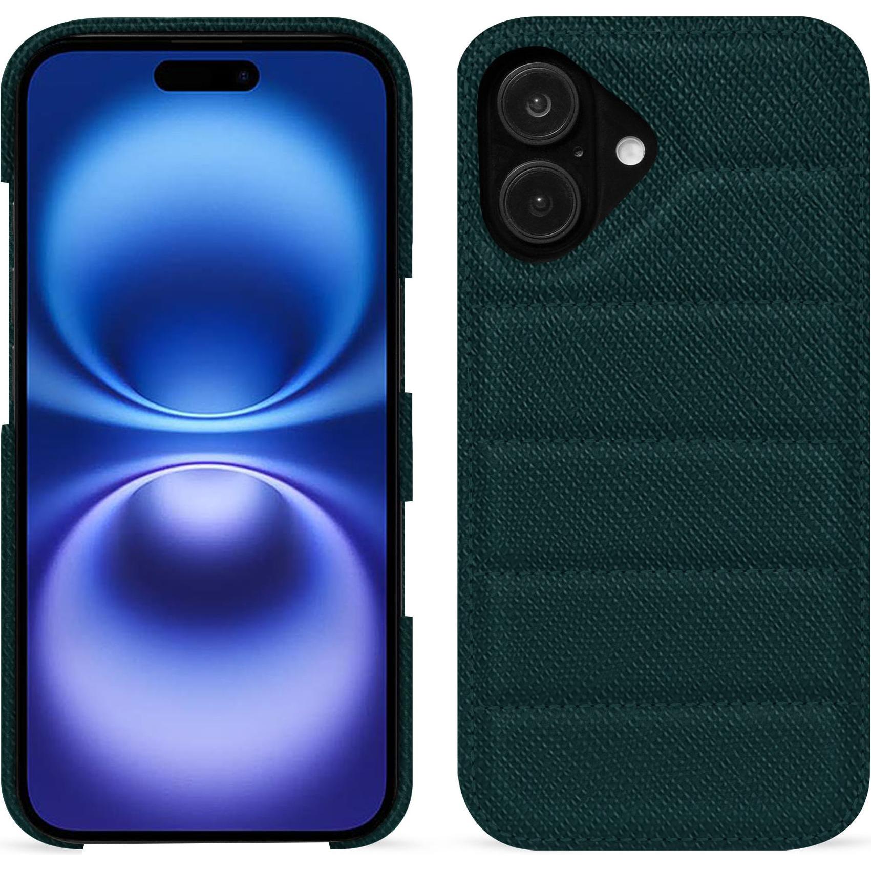 Noreve Lederschutzhülle (Apple iPhone 16), Smartphone Hülle, Grün
