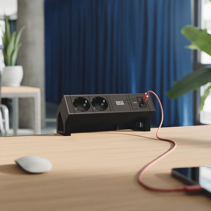 Actual product image Bachmann DESK2 2xCEE7/3 1xUSB C/C 45W (2x, CEE 7/3)