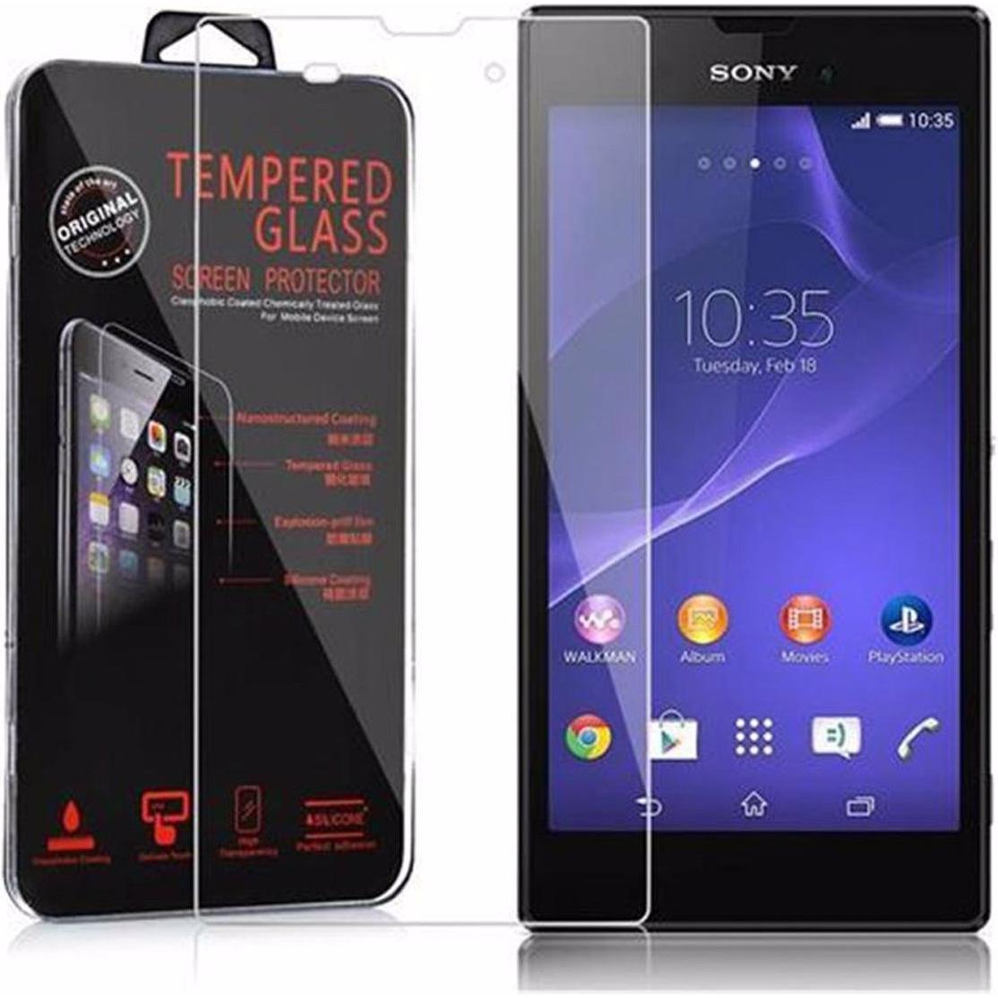 Cadorabo Displayschutzglas (1 Stück, Sony Xperia T3), Smartphone Schutzfolie, Transparent