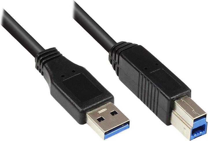 Produktbild Good Connections Anschlusskabel USB 3.0 Stecker A an Stecker B, schwarz, 0,2m, ® (0.20 m)