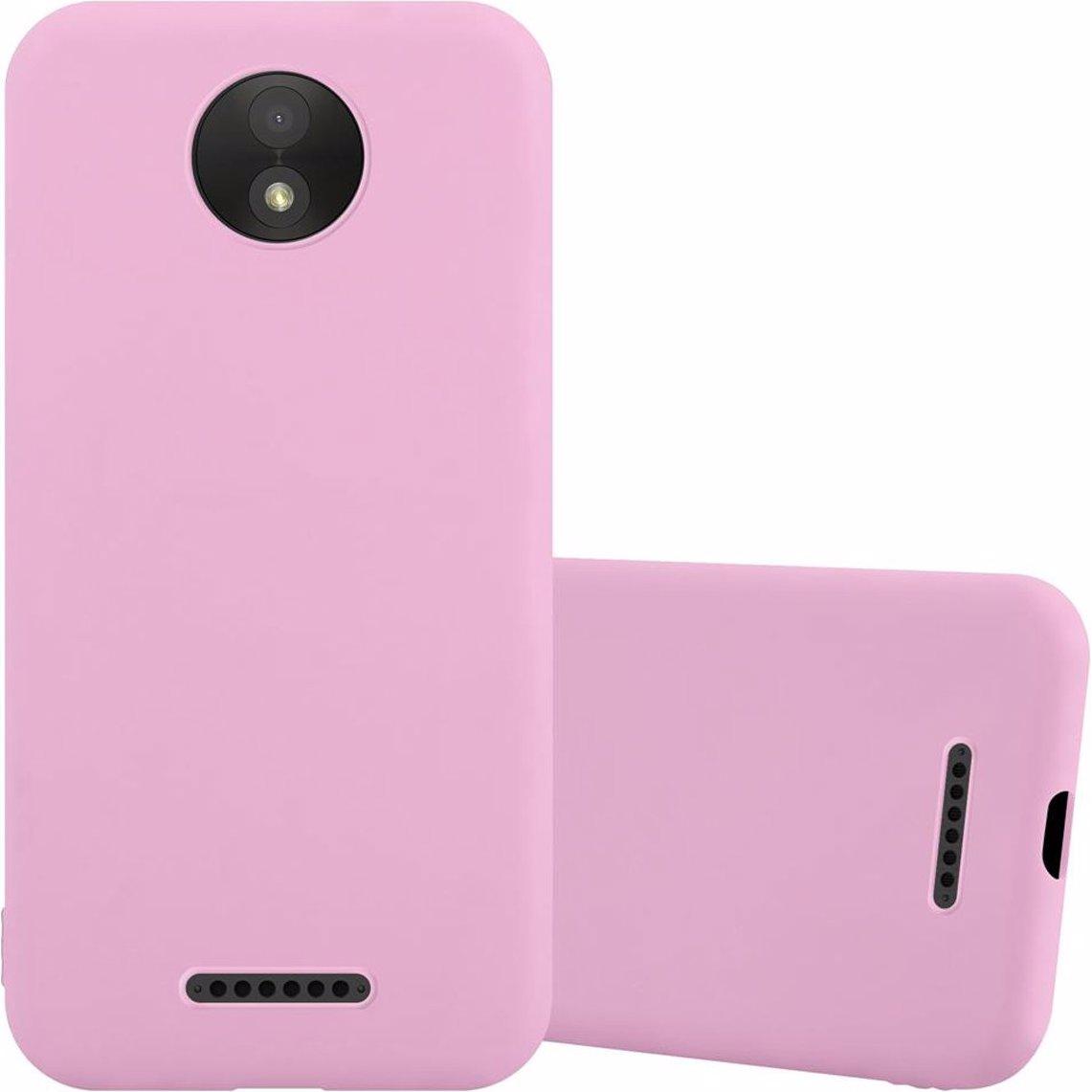 Cadorabo TPU Candy Cover (Motorola Moto C), Smartphone Hülle, Rosa