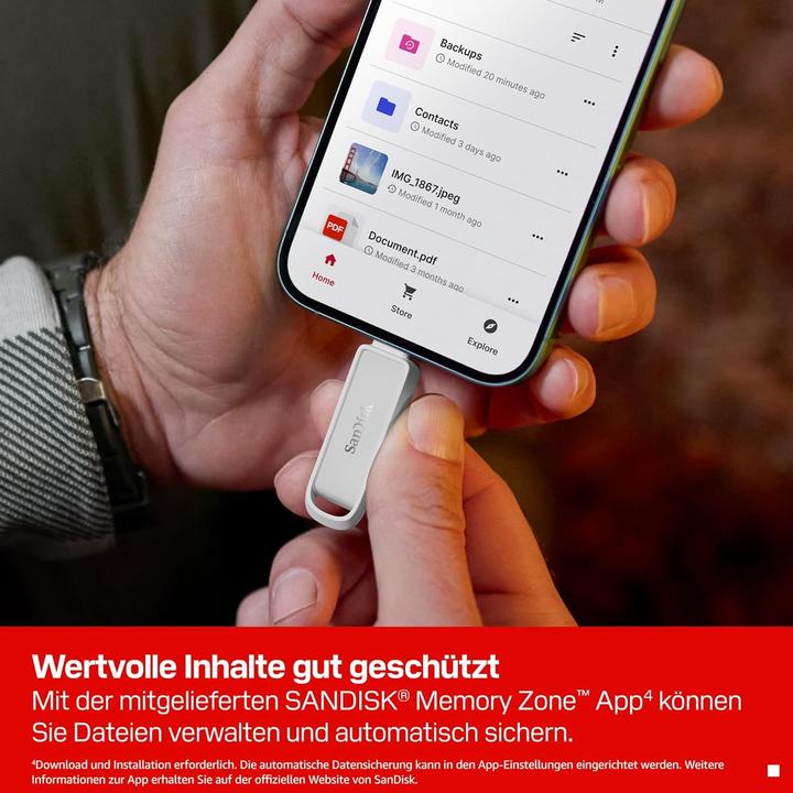 Immagine prodotto SANDISK Phone Drive USB-C Arctic White 512GB (512 GB, USB-C)