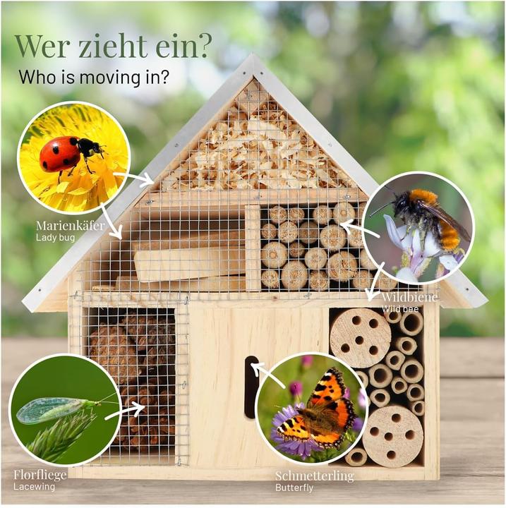 Actual product image Wildlife home Insect hotel (Butterflies, Wild bees, Bee, Ladybirds)