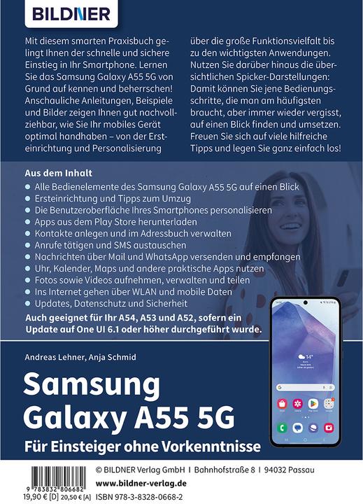 Actual product image Schmid:Samsung Galaxy A55 - For beginners (German, Anja Schmid, 2024)