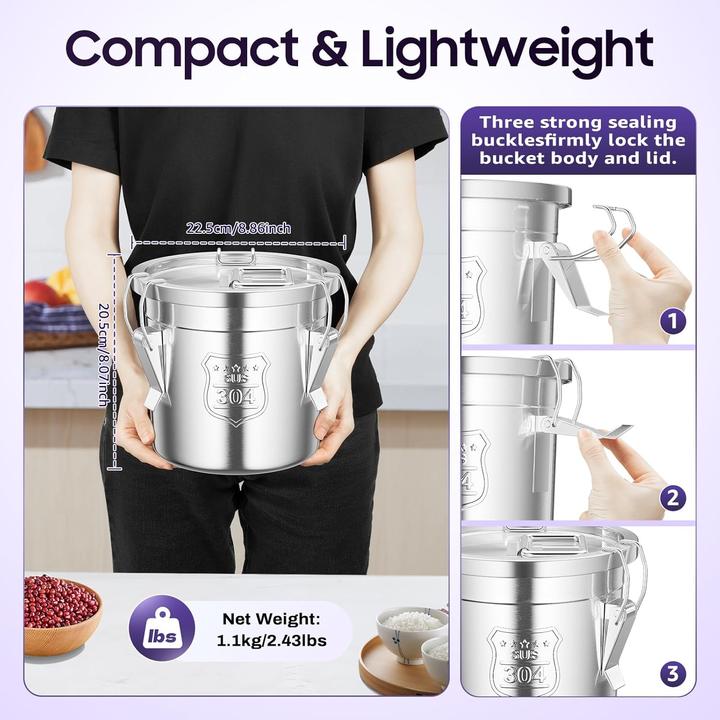 Actual product image Kolhgnse Getreidebehälter mit Deckel (6 l)